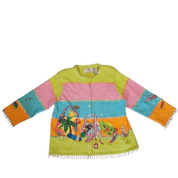 Vintage Sweater Cardigan Womens Medium Design Options By Philip Jane Gordon Beac - Picture 2 of 6